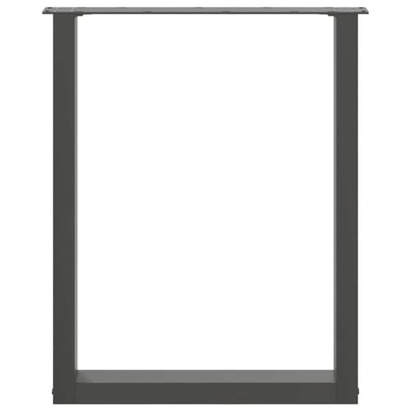 vidaXL Spisebordben U-formet 2 stk antrasitt 60 x (72-73) cm stål