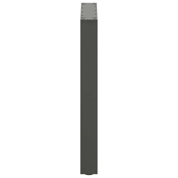 vidaXL Spisebordben U-formet 2 stk antrasitt 60 x (72-73) cm stål