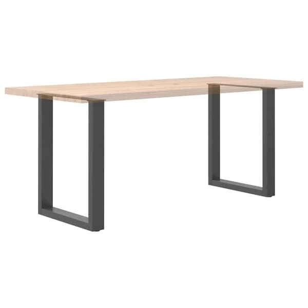 vidaXL Spisebordben U-formet 2 stk antrasitt 60 x (72-73) cm stål