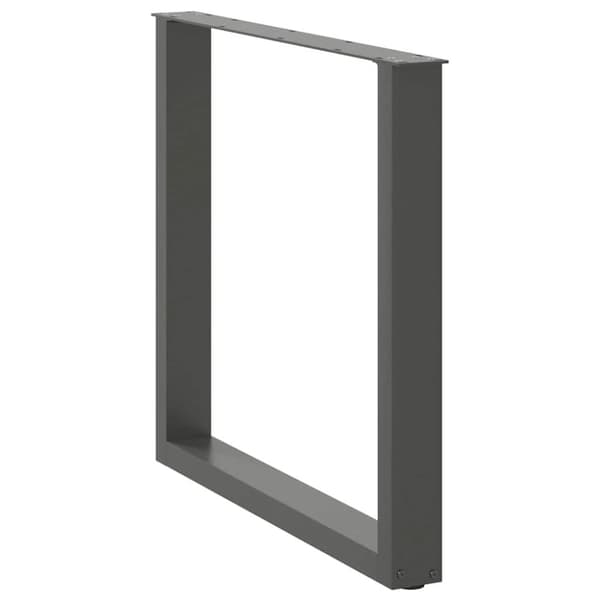vidaXL Spisebordben U-formet 2 stk antrasitt 90 x (72-73) cm stål