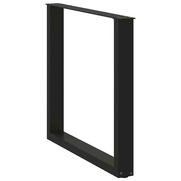 vidaXL Salongbordben U-formet 3 stk svart 90x(72-73) cm stål