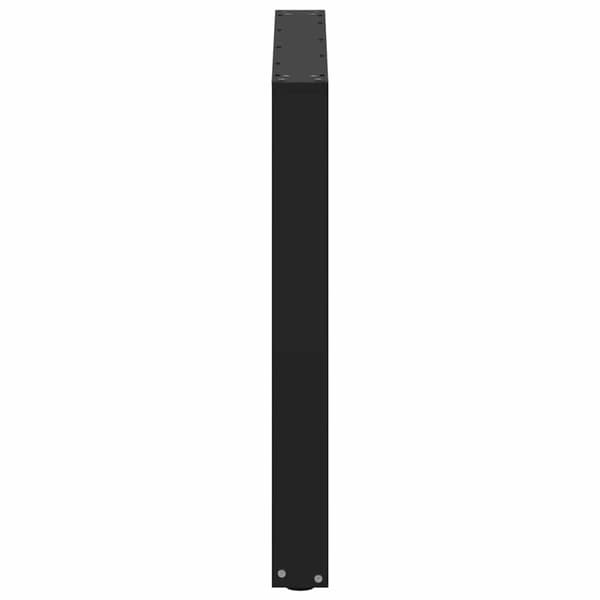 vidaXL Salongbordben U-formet 3 stk svart 90x(72-73) cm stål