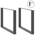 Miniatyrbilde 3 av 10: vidaXL Spisebordben U-formet 2 stk antrasitt 100x(72-73) cm stål