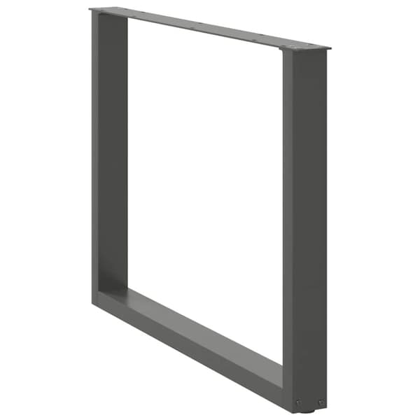 vidaXL Spisebordben U-formet 2 stk antrasitt 100x(72-73) cm stål
