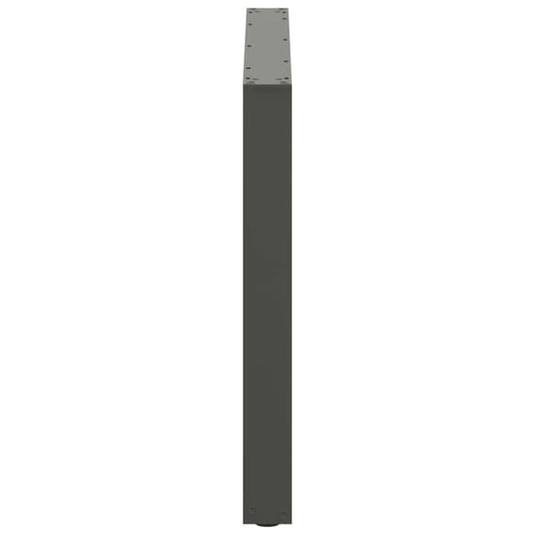 vidaXL Spisebordben U-formet 2 stk antrasitt 100x(72-73) cm stål