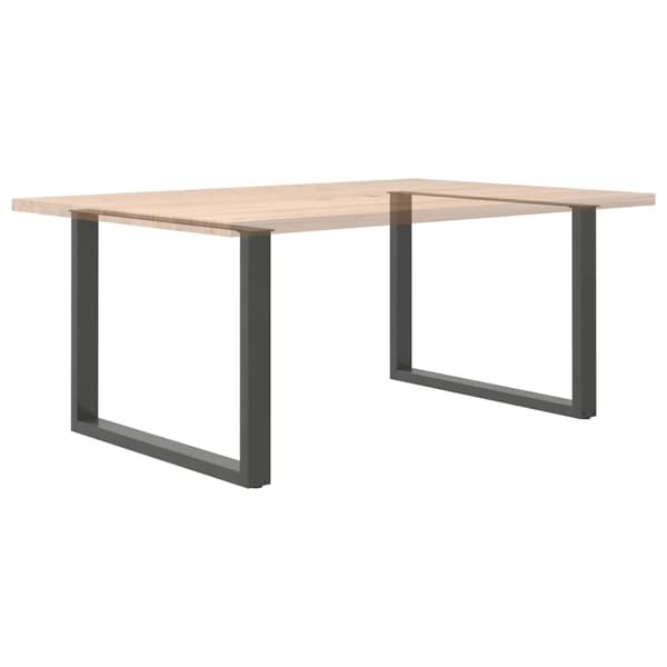 vidaXL Spisebordben U-formet 2 stk antrasitt 100x(72-73) cm stål