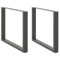Miniatyrbilde 1 av 10: vidaXL Spisebordben U-formet 2 stk antrasitt 100x(72-73) cm stål