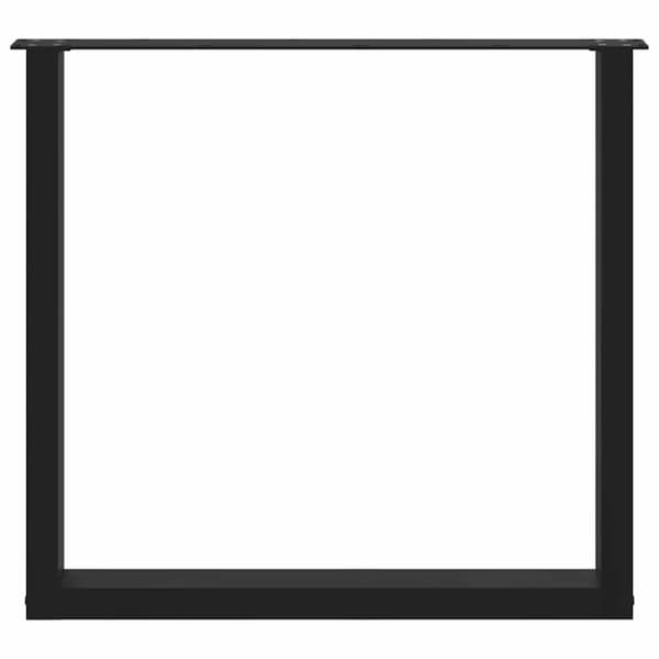 vidaXL Soffbordsben U-formade 2 st svart 80x(72-73) cm stål
