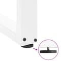 Miniatyrbilde 9 av 10: vidaXL Spisebordben U-formet 2 stk hvit 100x(72-73) cm stål