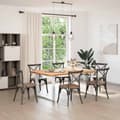 Miniatyrbilde 2 av 10: vidaXL Spisebordben U-formet 2 stk hvit 100x(72-73) cm stål