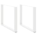 Miniatyrbilde 1 av 10: vidaXL Spisebordben U-formet 2 stk hvit 100x(72-73) cm stål