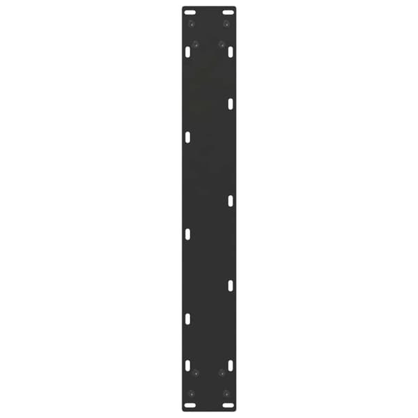 vidaXL Soffbordsben U-formade 2 st svart 70x(72-73) cm stål