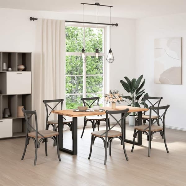 vidaXL Soffbordsben U-formade 2 st svart 70x(72-73) cm stål
