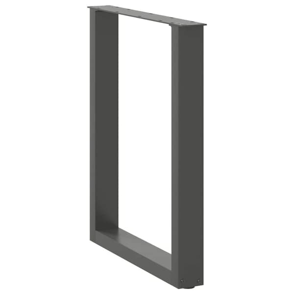 vidaXL Salongbordben U-formet 3 stk antrasitt 70x(72-73) cm stål