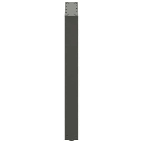 vidaXL Salongbordben U-formet 3 stk antrasitt 70x(72-73) cm stål