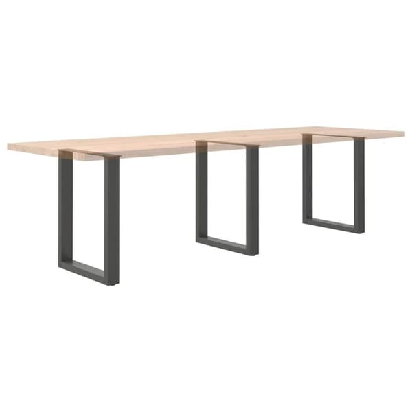 vidaXL Salongbordben U-formet 3 stk antrasitt 70x(72-73) cm stål