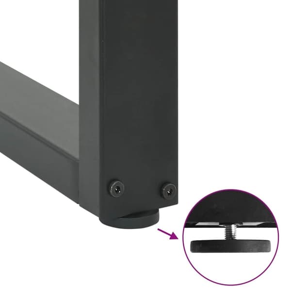 vidaXL Salongbordben U-formet 3 stk antrasitt 70x(72-73) cm stål