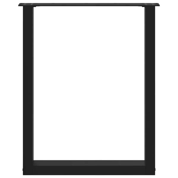 vidaXL Soffbordsben U-formade 3 st svart 70x(72-73) cm stål