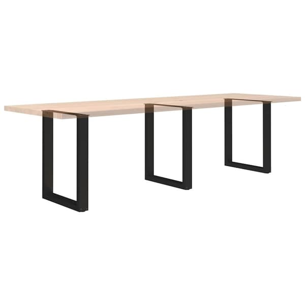 vidaXL Soffbordsben U-formade 3 st svart 70x(72-73) cm stål