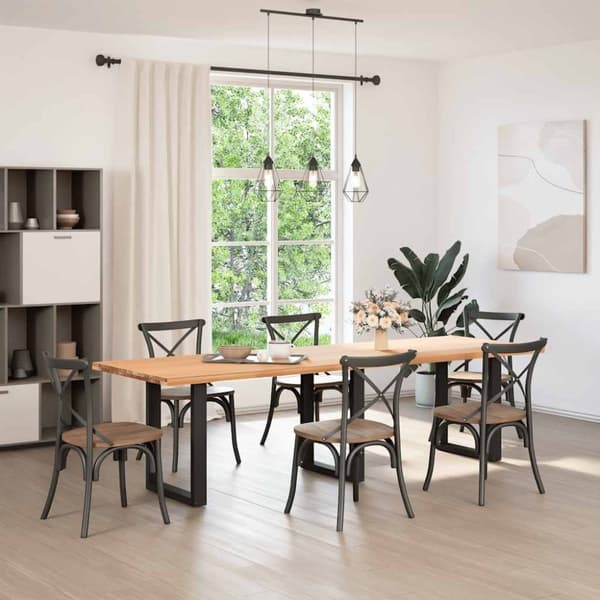 vidaXL Soffbordsben U-formade 3 st svart 70x(72-73) cm stål