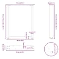 Miniatyrbilde 10 av 10: vidaXL Spisebordben U-formet 2 stk antrasitt 70 x (72-73) cm stål
