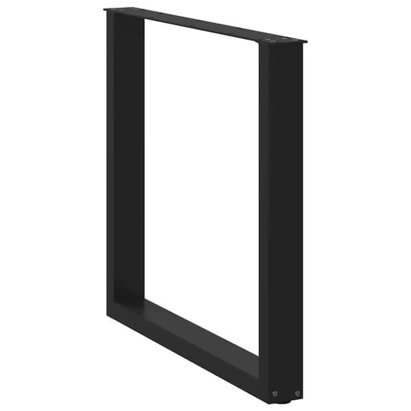 vidaXL Spisebordben U-formet 2 stk svart 90 x (72-73) cm stål