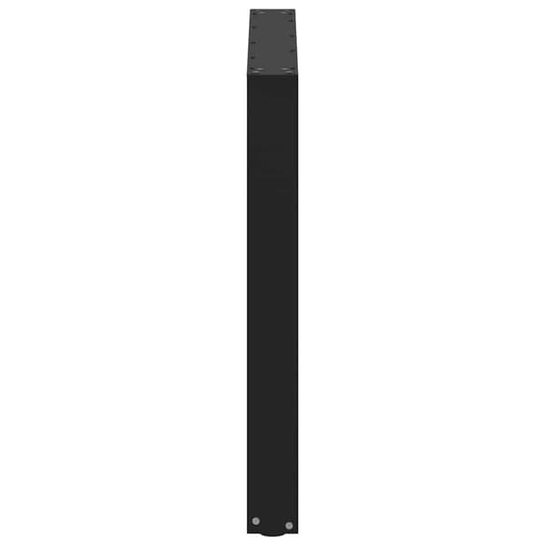 vidaXL Spisebordben U-formet 2 stk svart 90 x (72-73) cm stål