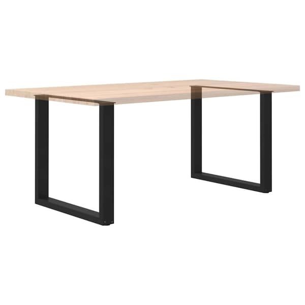 vidaXL Spisebordben U-formet 2 stk svart 90 x (72-73) cm stål