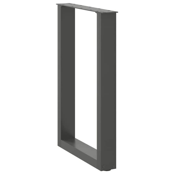 vidaXL Spisebordben U-formet 2 stk antrasitt 50x(72-73) cm stål