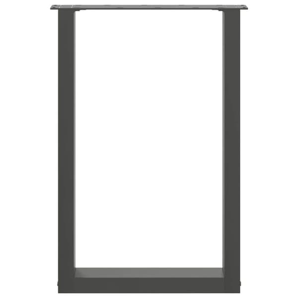 vidaXL Spisebordben U-formet 2 stk antrasitt 50x(72-73) cm stål