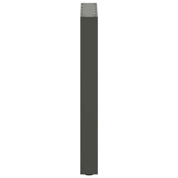vidaXL Spisebordben U-formet 2 stk antrasitt 50x(72-73) cm stål
