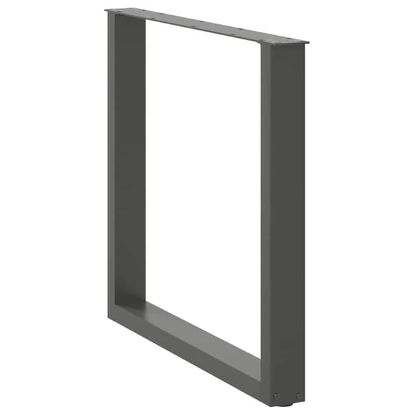 vidaXL Soffbordsben U-formade 2 st antracit 80x(72-73) cm stål