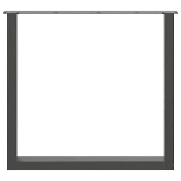vidaXL Soffbordsben U-formade 2 st antracit 80x(72-73) cm stål