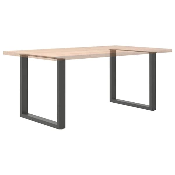 vidaXL Soffbordsben U-formade 2 st antracit 80x(72-73) cm stål