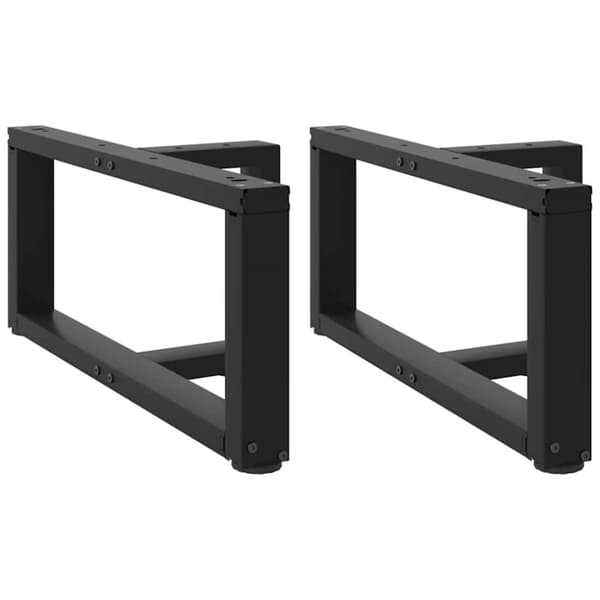 Soffbordsben T-formade 2 st svart 70x25x(30-31) cm stål