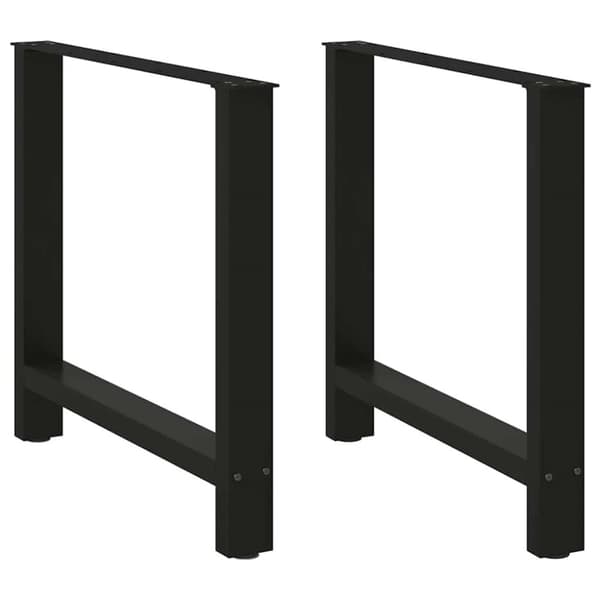 Soffbordsben svart 2 st 80x(72-73) cm stål