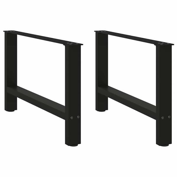 Soffbordsben svart 2 st 70x(42-43) cm stål