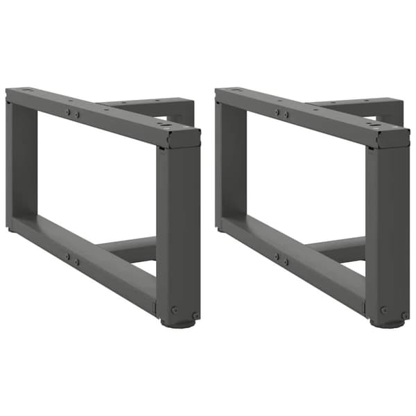 Soffbordsben T-formade 2 st antracit 70x25x(30-31) cm stål