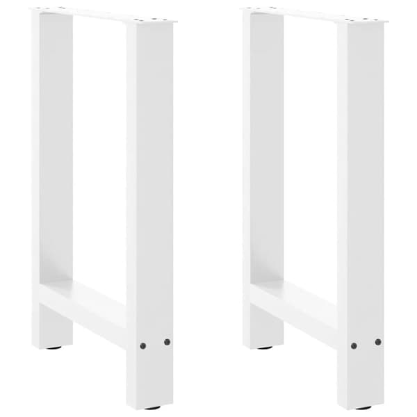 Soffbordsben vit 2 st 50x(72-73) cm stål