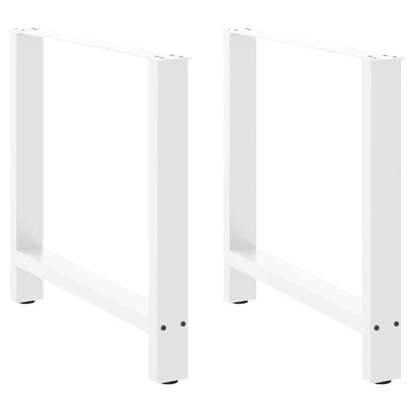 Soffbordsben vit 2 st 80x(72-73) cm stål