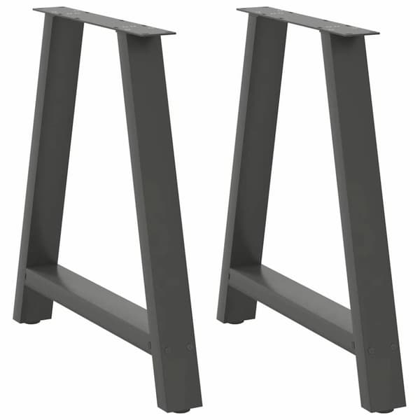 Soffbordsben A-formade 2 st antracit 70x(72-73) cm stål