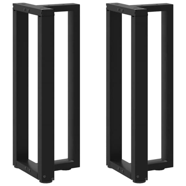 Konsolbordsben T-formad 2 st svart 38x25x(72-73) cm stål