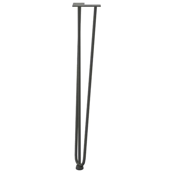 vidaXL Hårnåle bordben 4 stk. 72 cm massivt stål antracitgrå