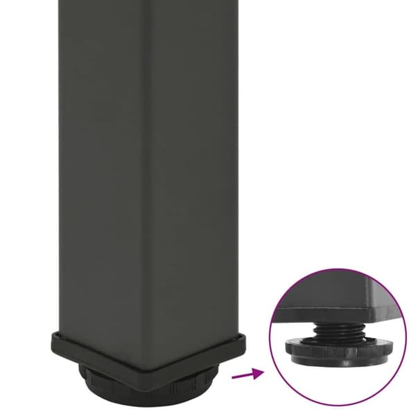 vidaXL Soffbordsben 4 st antracit 30-32 cm stål