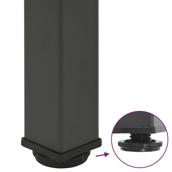 vidaXL Sohvapöydän jalat 4 kpl antrasiittia 30-32 cm teräs
