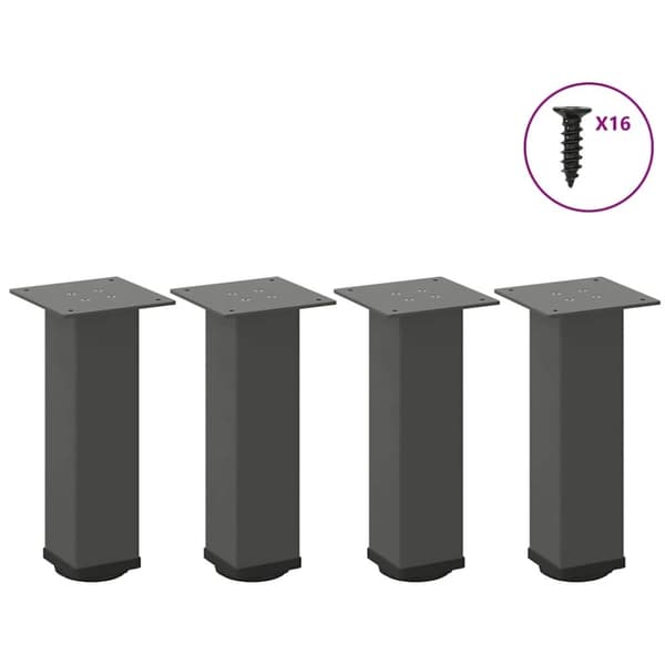 vidaXL Sohvapöydän jalat 4 kpl antrasiittia 30-32 cm teräs