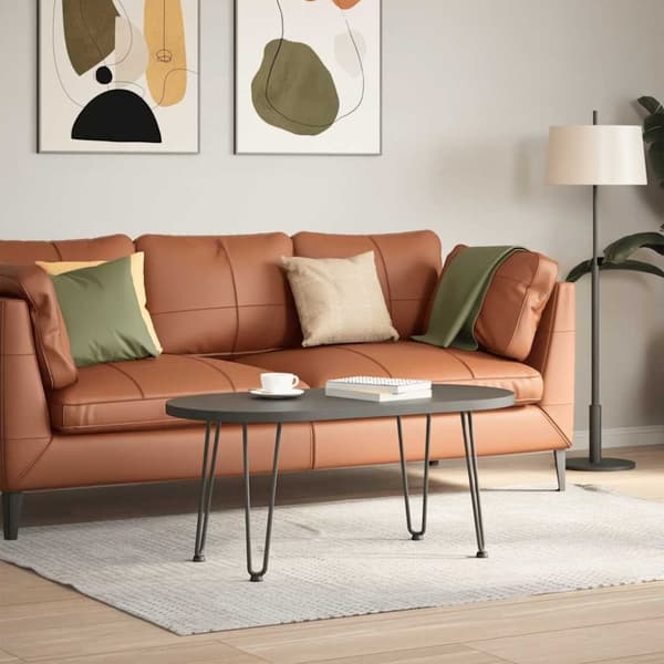 vidaXL Hårnålsformade bordsben 4 st antracit 42 cm massivt stål
