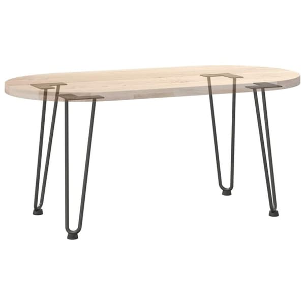 vidaXL Hårnålsformade bordsben 4 st antracit 42 cm massivt stål