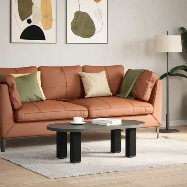 vidaXL Soffbordsben 4 st svart 42-44 cm stål