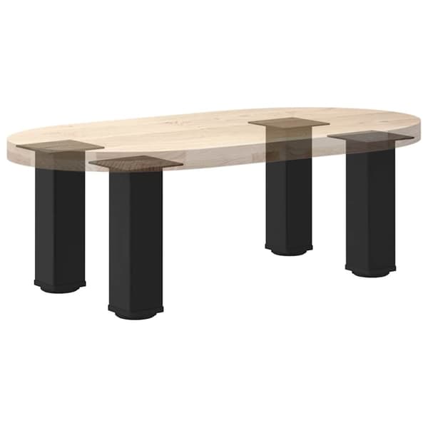 vidaXL Soffbordsben 4 st svart 42-44 cm stål